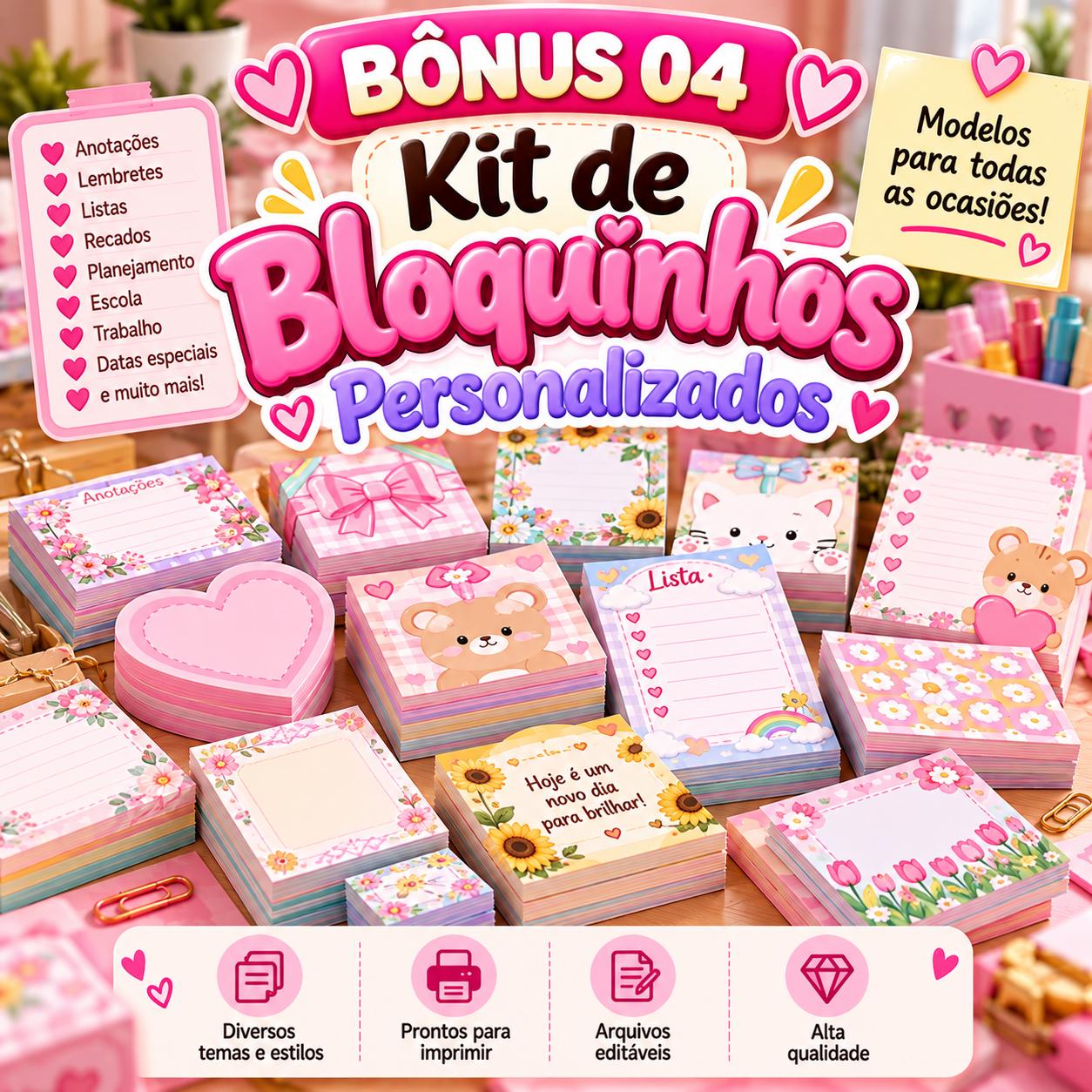 Capa do BÔNUS 04 — Kit de Bloquinhos Personalizados